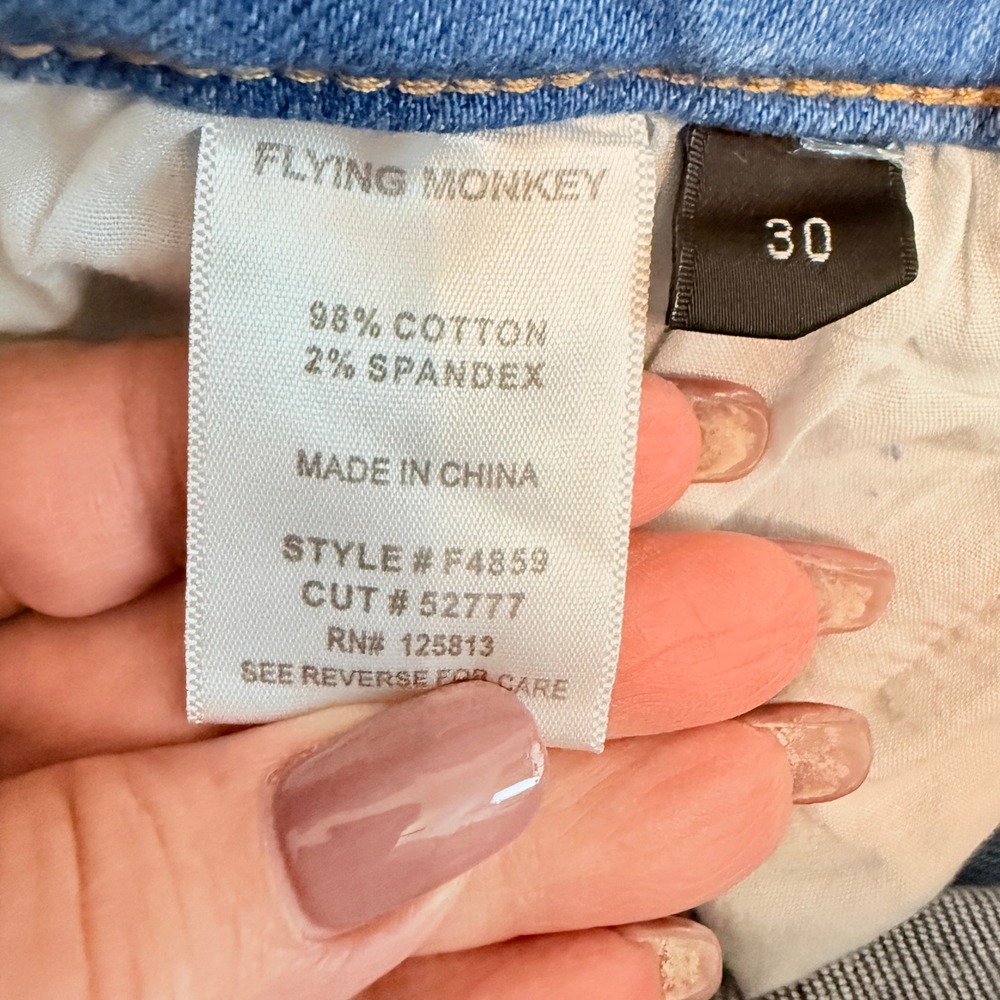 Flying Monkey Womens Two Tone Patchwork Straight … - image 5